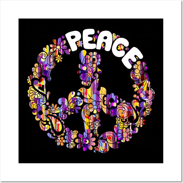 Love Peace Sign Wall Art by AdeShirts